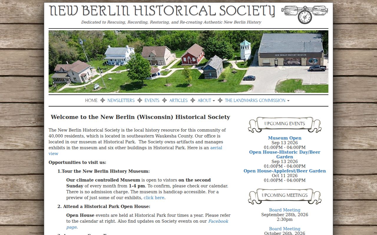 New Berlin city directory context from the Historical Society