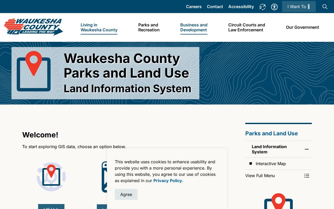 County land information source for mapping New Berlin neighbors