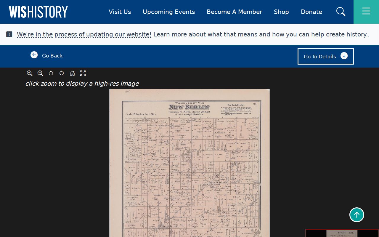 Wisconsin Historical Society 1873 Waukesha County atlas record for New Berlin house history